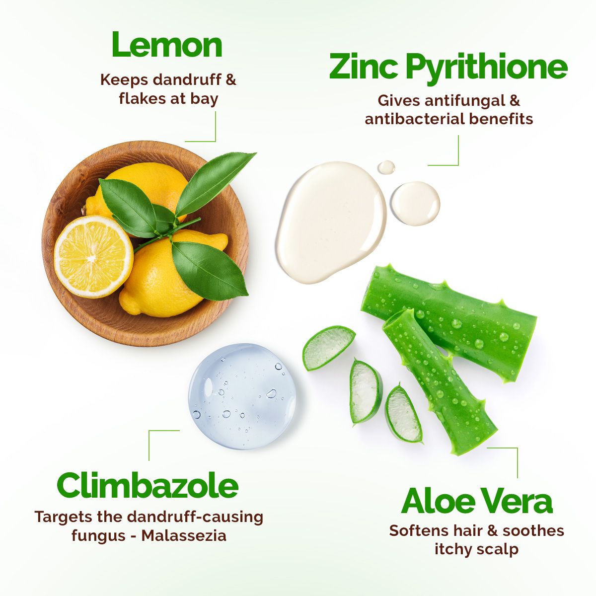 Lemon Anti-Dandruff Shampoo with Lemon & Aloe Vera for Itchy & Flaky Scalp - 250ml
